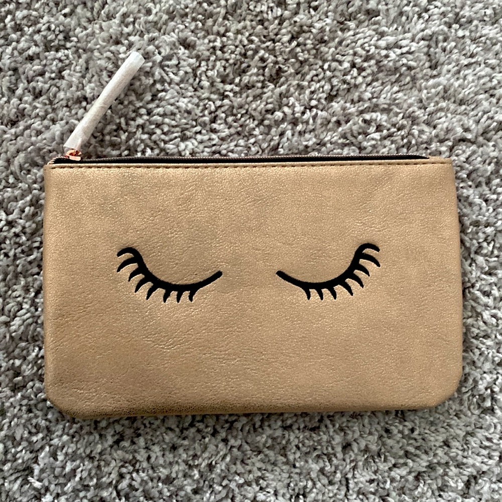 Stella & Dot metallic eyelash pouch
